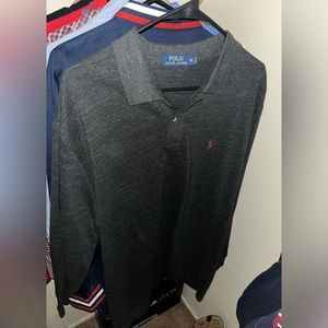Polo Ralph Lauren Men’s Polo Shirt Long Sleeve charcoal Size XL